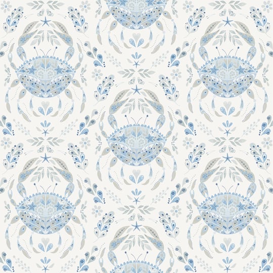 NuWallpaper Blue Shellby Peel & Stick Wallpaper